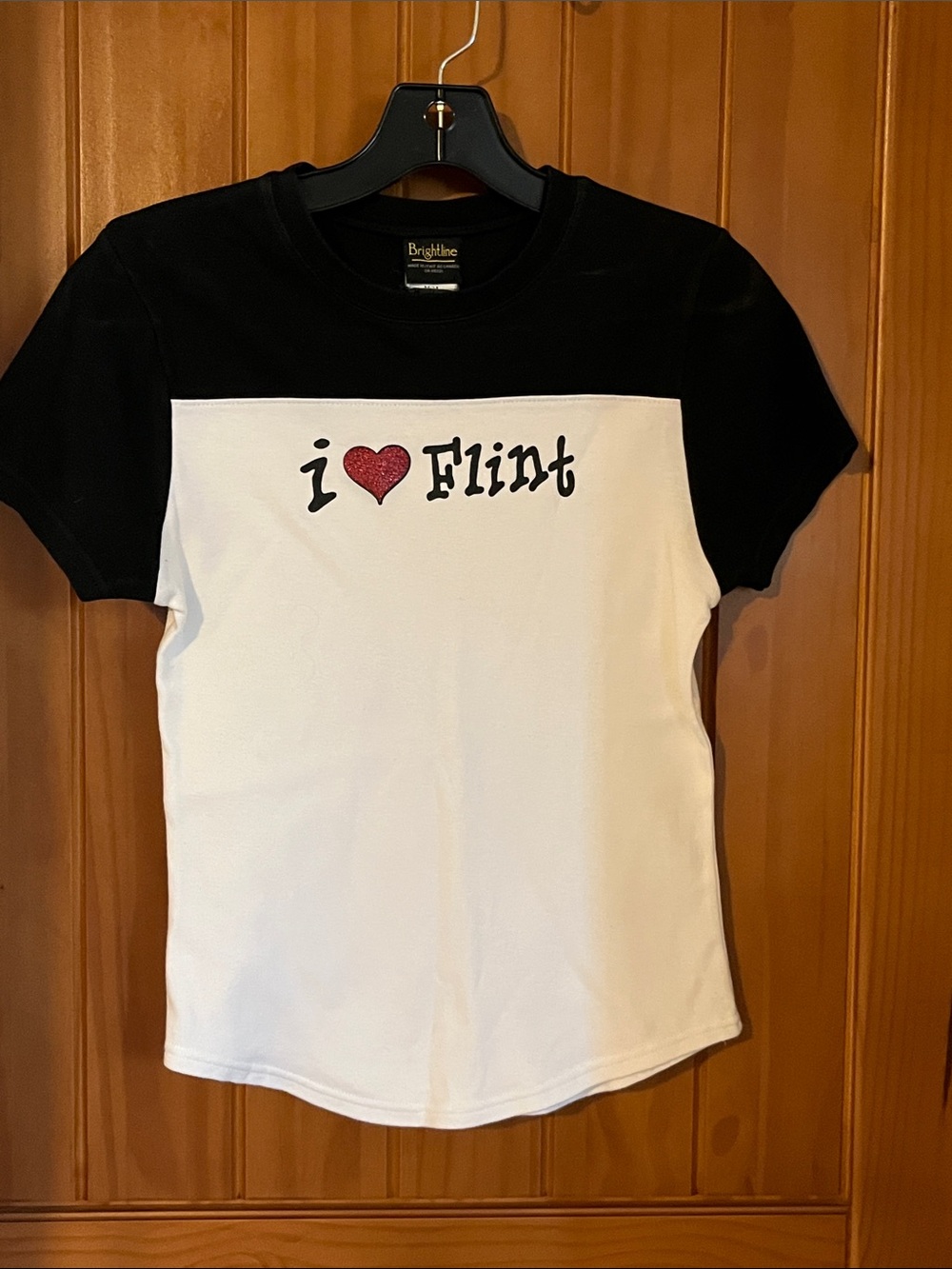 Kids 'I ♥ Flint' Two-Tone Black & White Tee